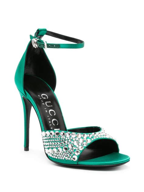 gucci crystal logo sandals|gucci embellished sandals.